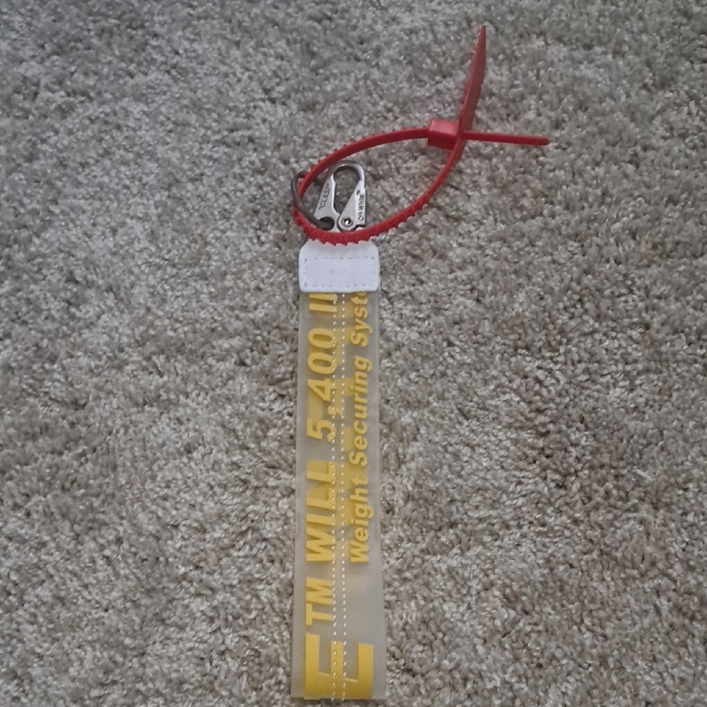 Off-White Yellow Industrial Belt Keychain/ Bag Charm